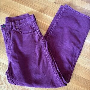 GAP Vintage Flare High Rise Corduroy Pants - Burgundy